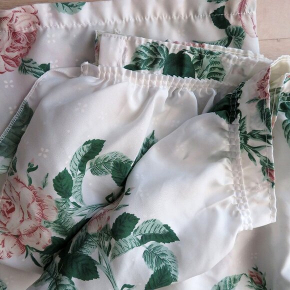 Vintage Swiss Polka Dot Floral Fabric Shower Curtain Blouson Valance by JCP - Picture 3 of 10